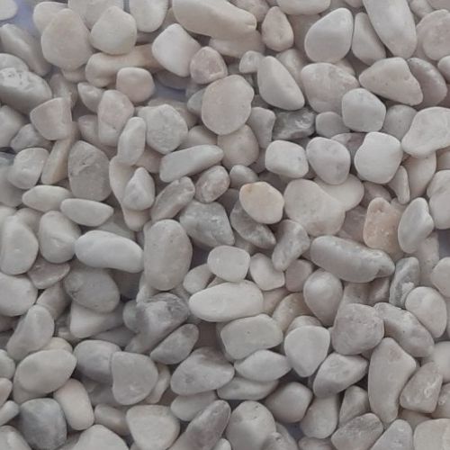Milky white pebble stone