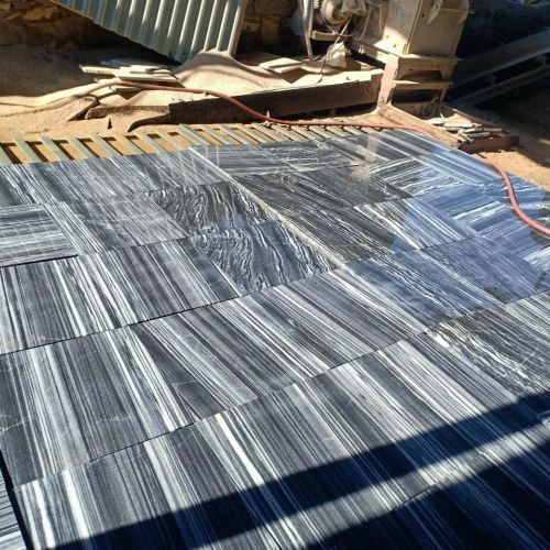 Straight Stripes grey marble